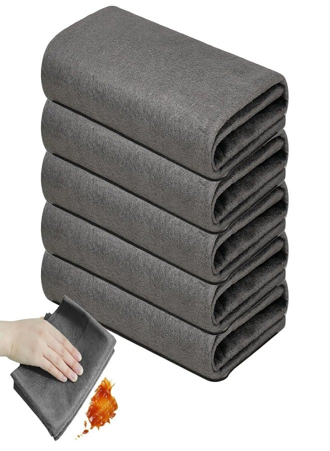 FEBLICH مجموعة فيبليتش من 5 قطع من قماش التنظيف السحري السميك القابل لإعادة الاستخدام، مصنوع من الألياف الدقيقة السحرية، خالٍ من الوبر والرائحة، قماش تنظيف معجزة لإزالة آثار الماء، مناسب للمنزل والنوافذ والمرايا والزجاج والسيارات (30 × 30 سم) (5 قطع) - Image 1